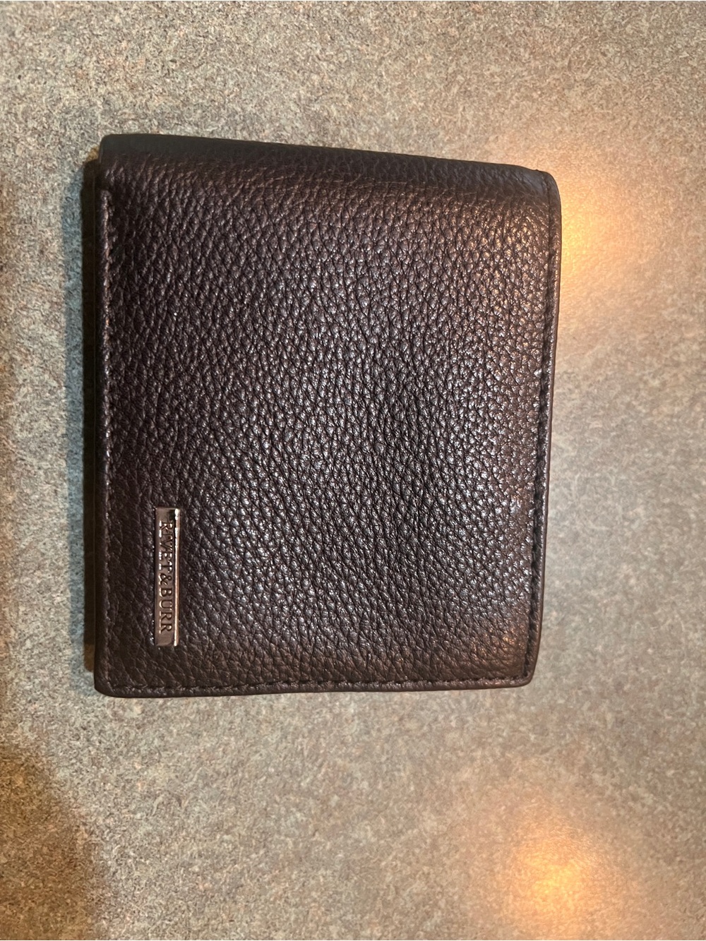 Pebbled Leather Card & Key Holder in Black